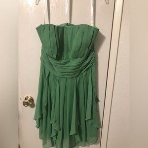 David’s Bridal bridesmaid dress light grass green fairy style